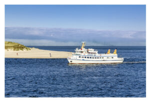 Ein Trauminsel - Ellenbogen - der nördlichste Zipfel Deutschlands Boot auf dem Wasser in der Nähe von Ellenbogen, der nördlichsten Spitze Deutschlands.